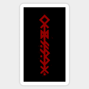 ODIN'S SPEAR - Red Bind Rune Design INK SPLAT Magnet